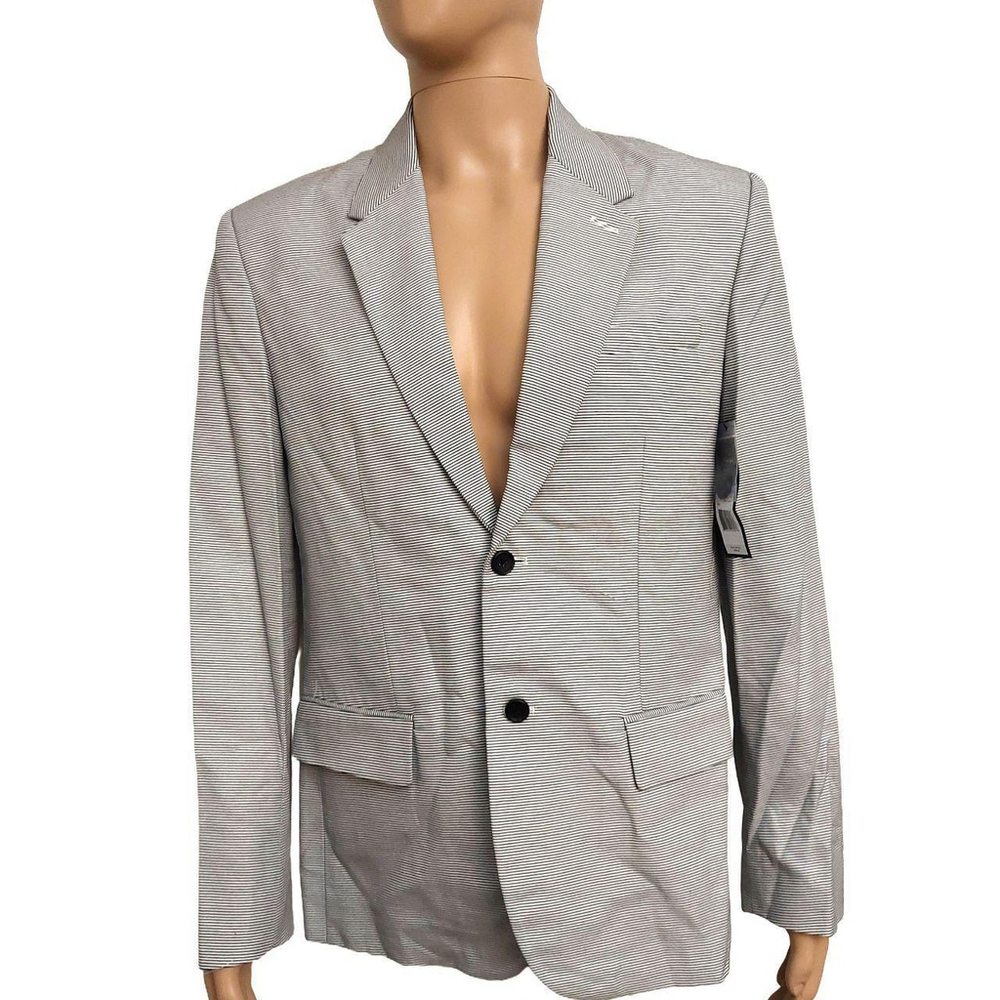 Marc by Marc Jacobs Mens White & Blue Cotton Blazer Suit Jacket Sz Large NWT